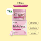 inGlow Glutathione Capsules With Vitamin C, Milk Thistle, ALA, L-Cysteine & Green Tea – For Skin Brightening, Detox & Antioxidant Support