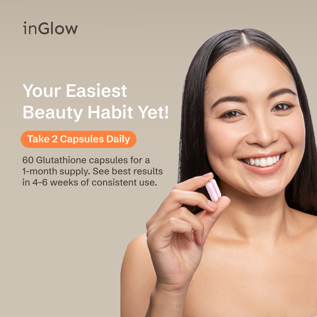 inGlow Glutathione Capsules With Vitamin C, Milk Thistle, ALA, L-Cysteine & Green Tea – For Skin Brightening, Detox & Antioxidant Support