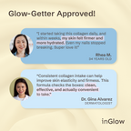 InGlow Marine Collagen Powder – 10,000mg Hydrolyzed Collagen + Mixed Berry Antioxidants – Skin Firming & Elasticity Support